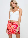 Tylar Mini Skirt Red Floral Princess Polly  Mini Skirts 