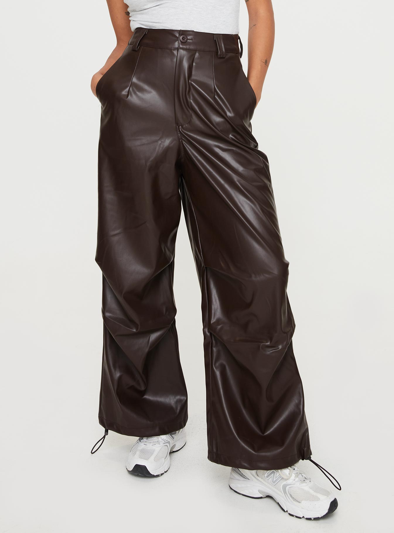 Faux leather outlet pant