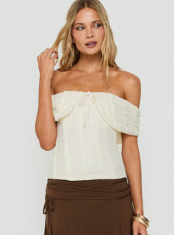 Colettie Short Sleeve Top Cream
