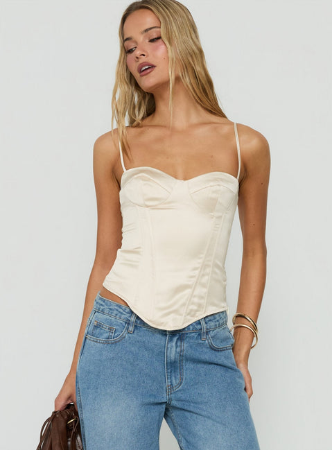 Selesta StructuRed Bustier-Top Champagner