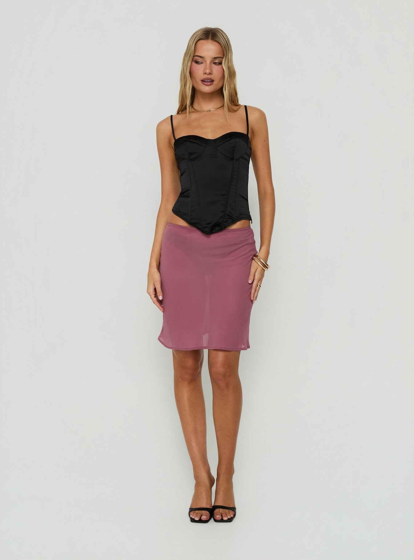 Selesta StructuRed Bustier-Top Schwarz