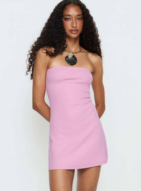 Baseline Strapless Mini Dress Pink
