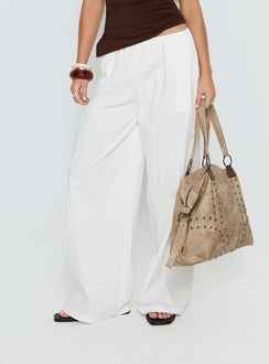Lunea Concealed Waistband Pants White