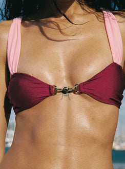 Siamese Bikini Top Red / Pink
