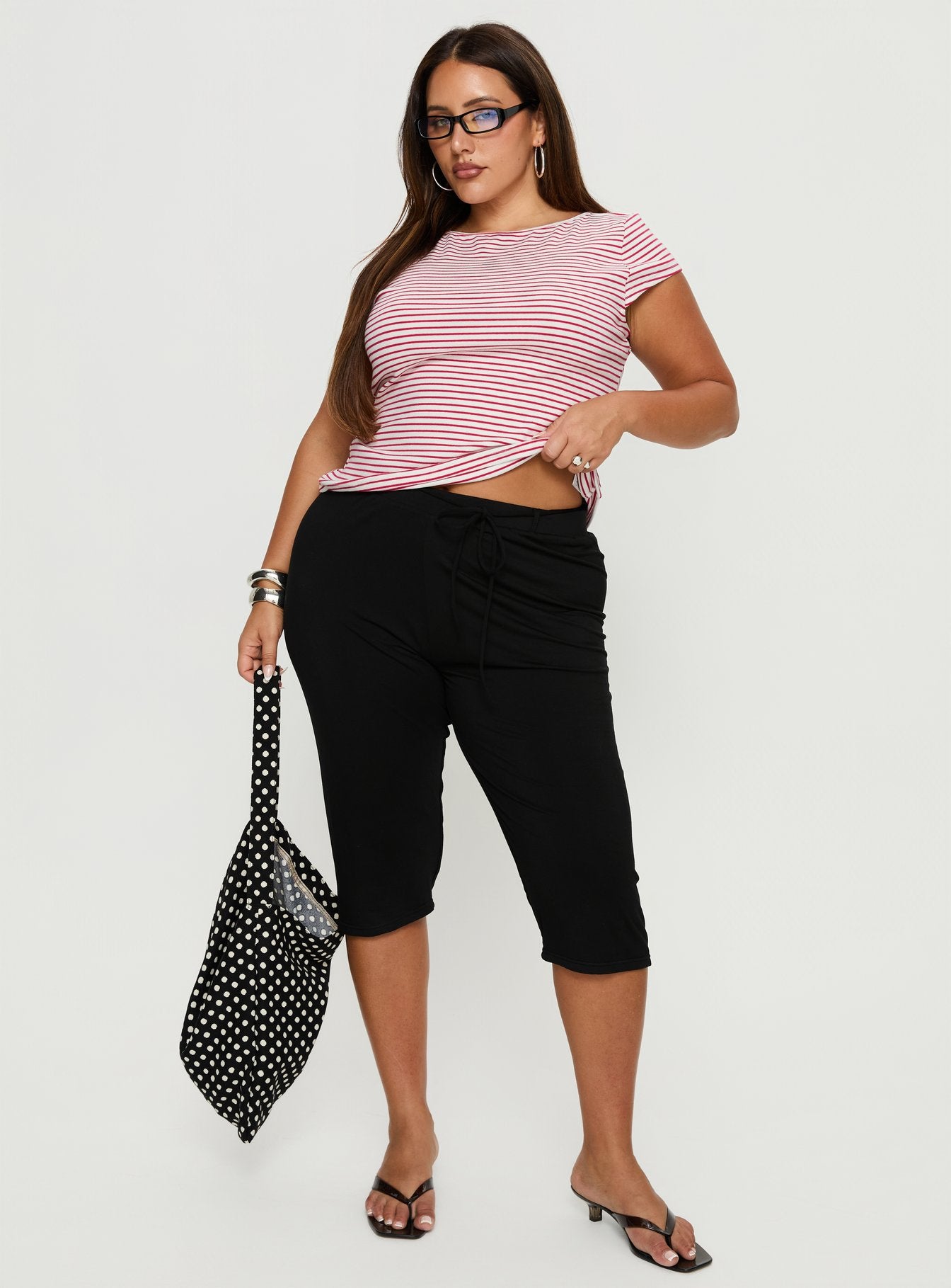 Cayte Capris Black Curve