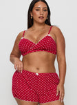 Slumber Pointelle Sleep Bralette Red Curve