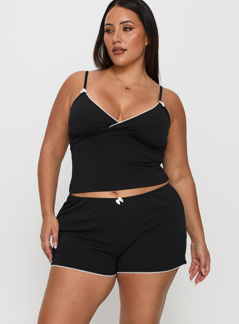 Slow Start Jersey Sleep Short Black Curve