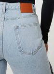 product Princess Polly High Waisted  Arlington Straight Leg Denim Jeans Light Wash Tall