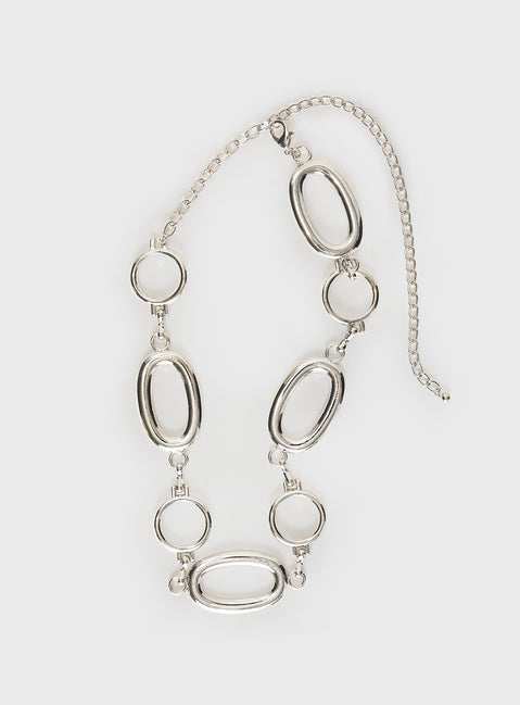 Chain belt Silver-toned, chain design, lobster clasp fastening