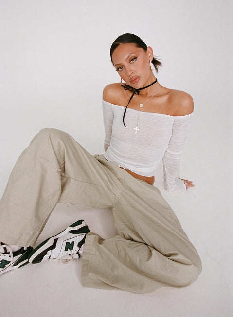 product Princess Polly High Waisted Pants  Utility Pant Stone