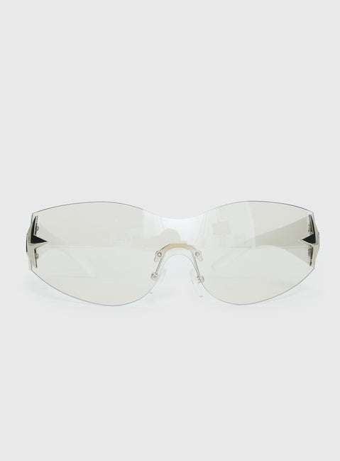 Audree Star Detail Sunglasses Silver / Smoke