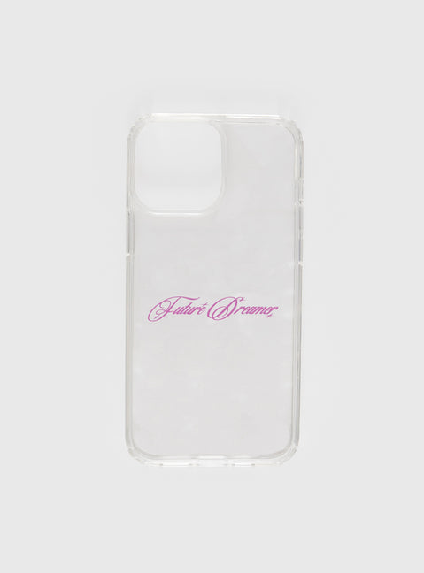 iPhone case Plastic clip on style, graphic print, lightweight, clear case