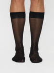 Mysteria Sheer Socks Black