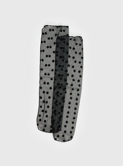 Jaymie Sheer Socks Black Polka