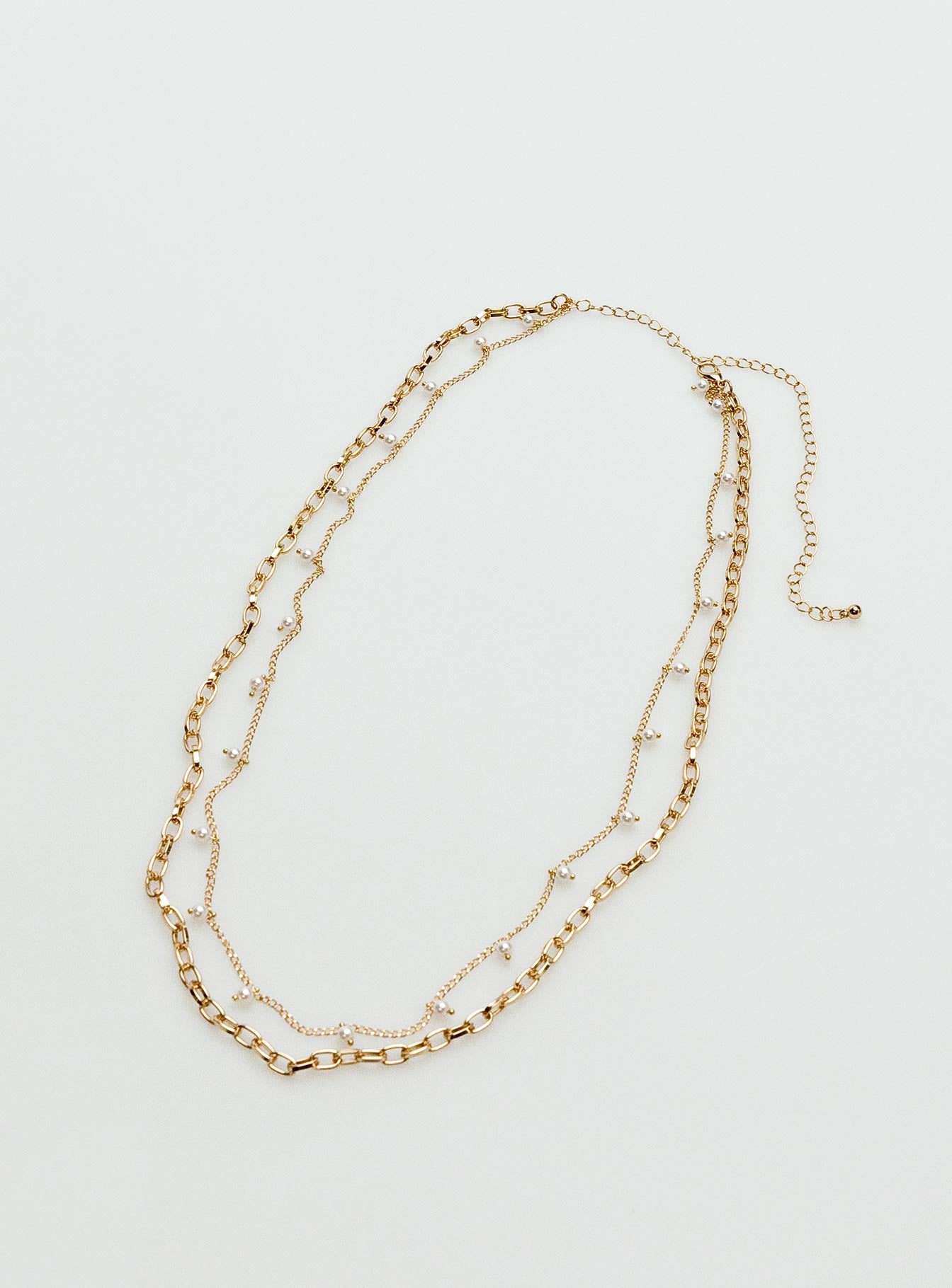 Chain belt Gold toned Pearl detail