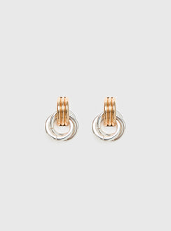 Trishy Linked Earrings Gold / Silver