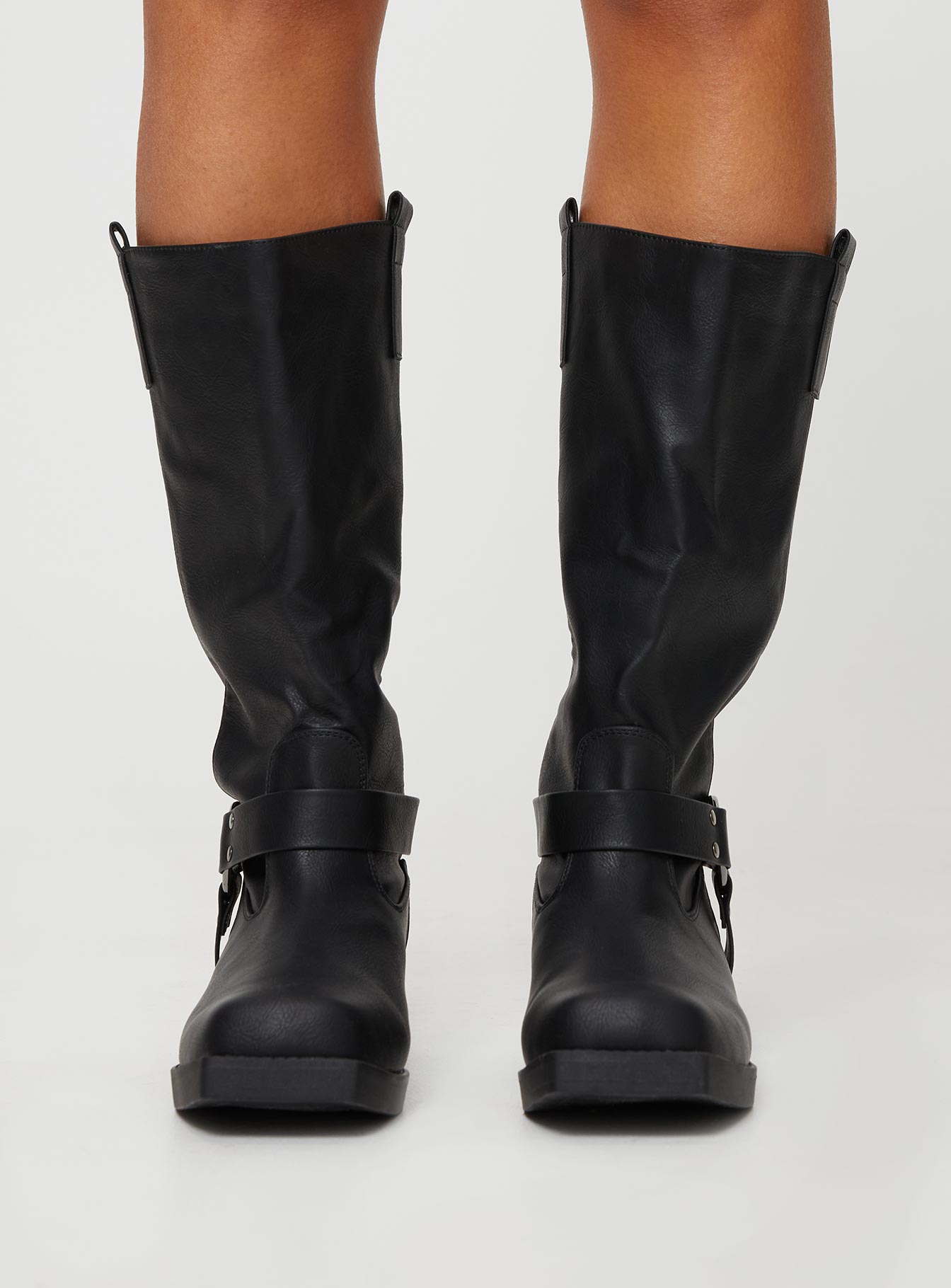 Black booties with silver hot sale hardware