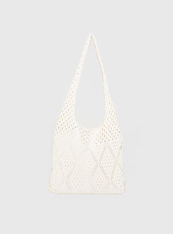 Crochet tote bag, fixed straps