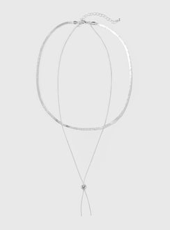 Let Me Love Layered Necklace Silver