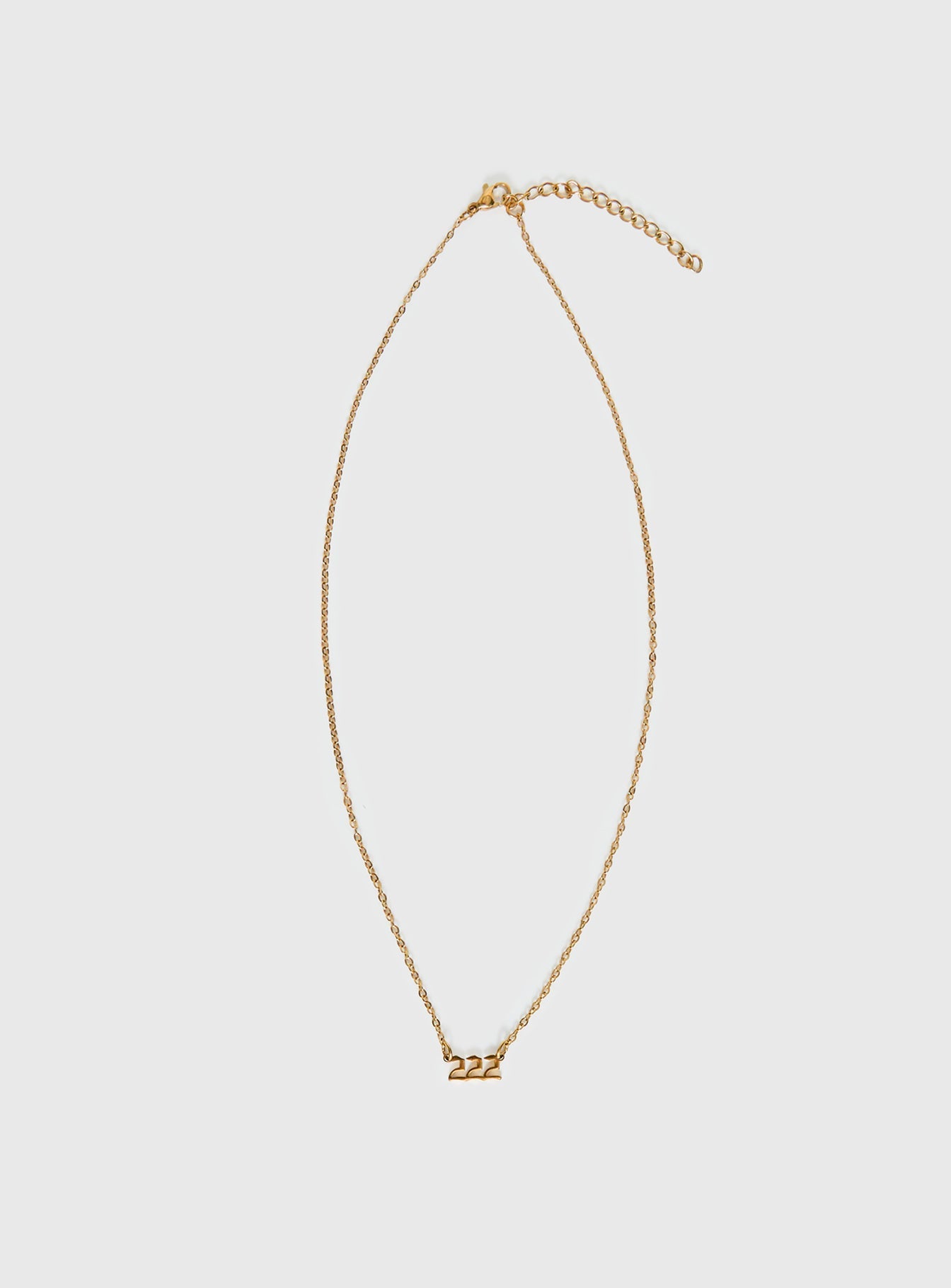 Engel 222 Vergoldete Halskette Gold