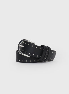 Faux leather belt Silver-toned hardware, buckle fastening