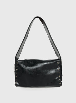 Kaiser Stud Detail Shoulder Bag Black