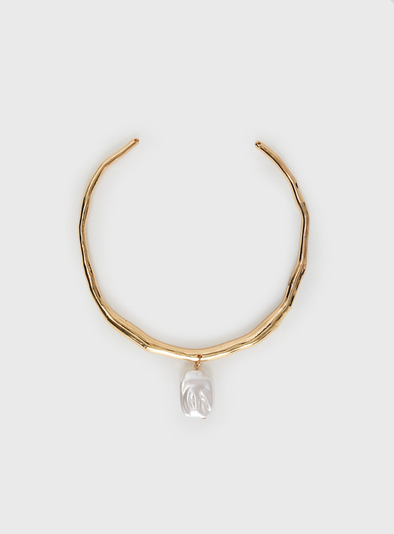 Leani Pearl Necklace Gold