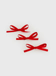 Crave You Hair Bow Pack Red