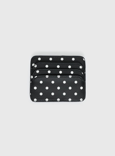 Kiss Of Life Cardholder Black Polka
