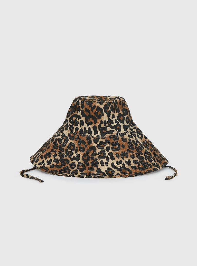 Samual Oversized Bucket Hat Leopard