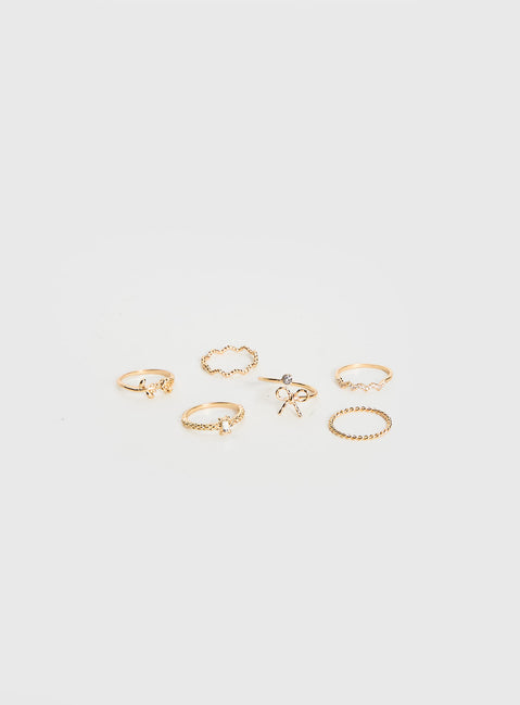 Symmetry Ring Pack Gold