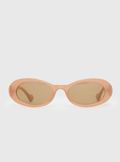 Runaway Baby Oval Sunglasses Caramel