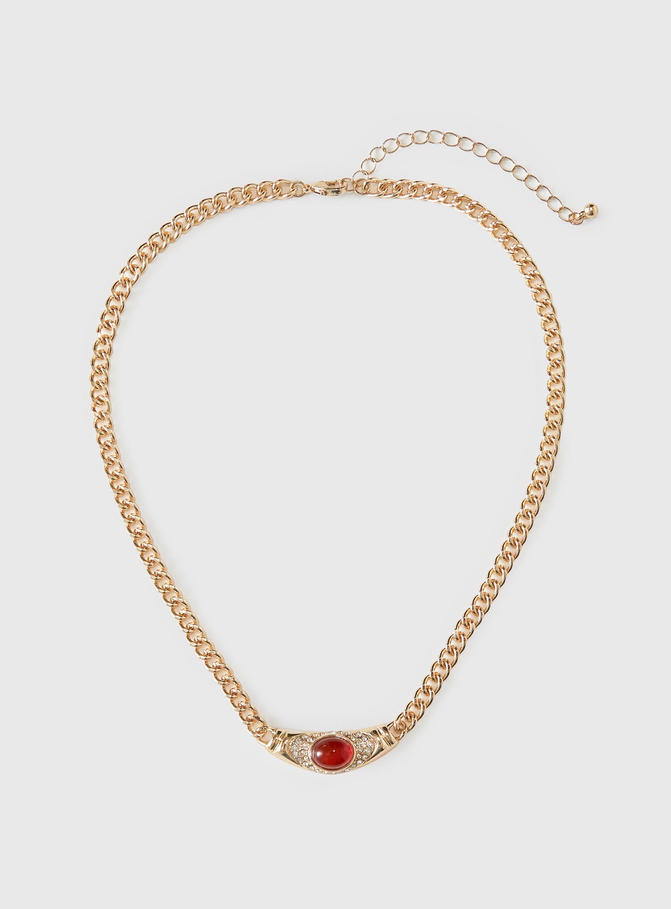 No Place Like Home Necklace Gold / Red