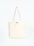 Tote bag Fixed shoulder straps, internal and external slip pockets, drawstring fastening