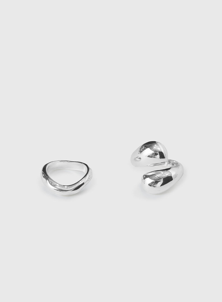 Hopes Up Ring Pack Silver