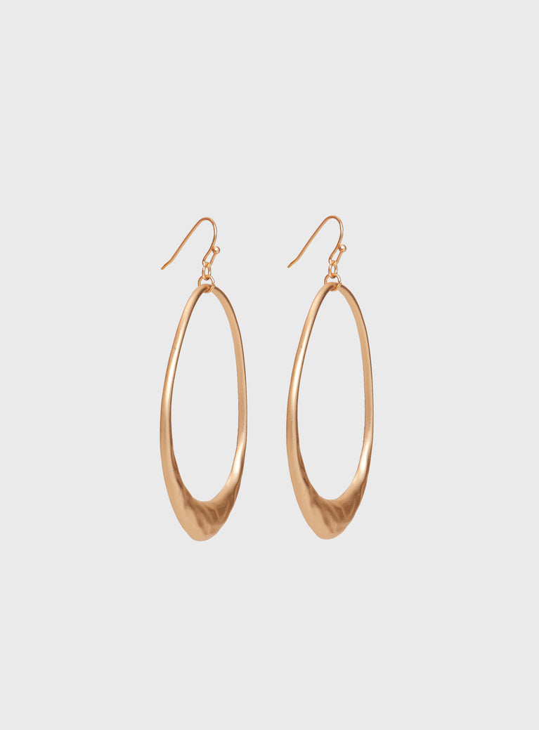 Earrings Gold-toned, stud fastening Princess Polly Lower Impact 