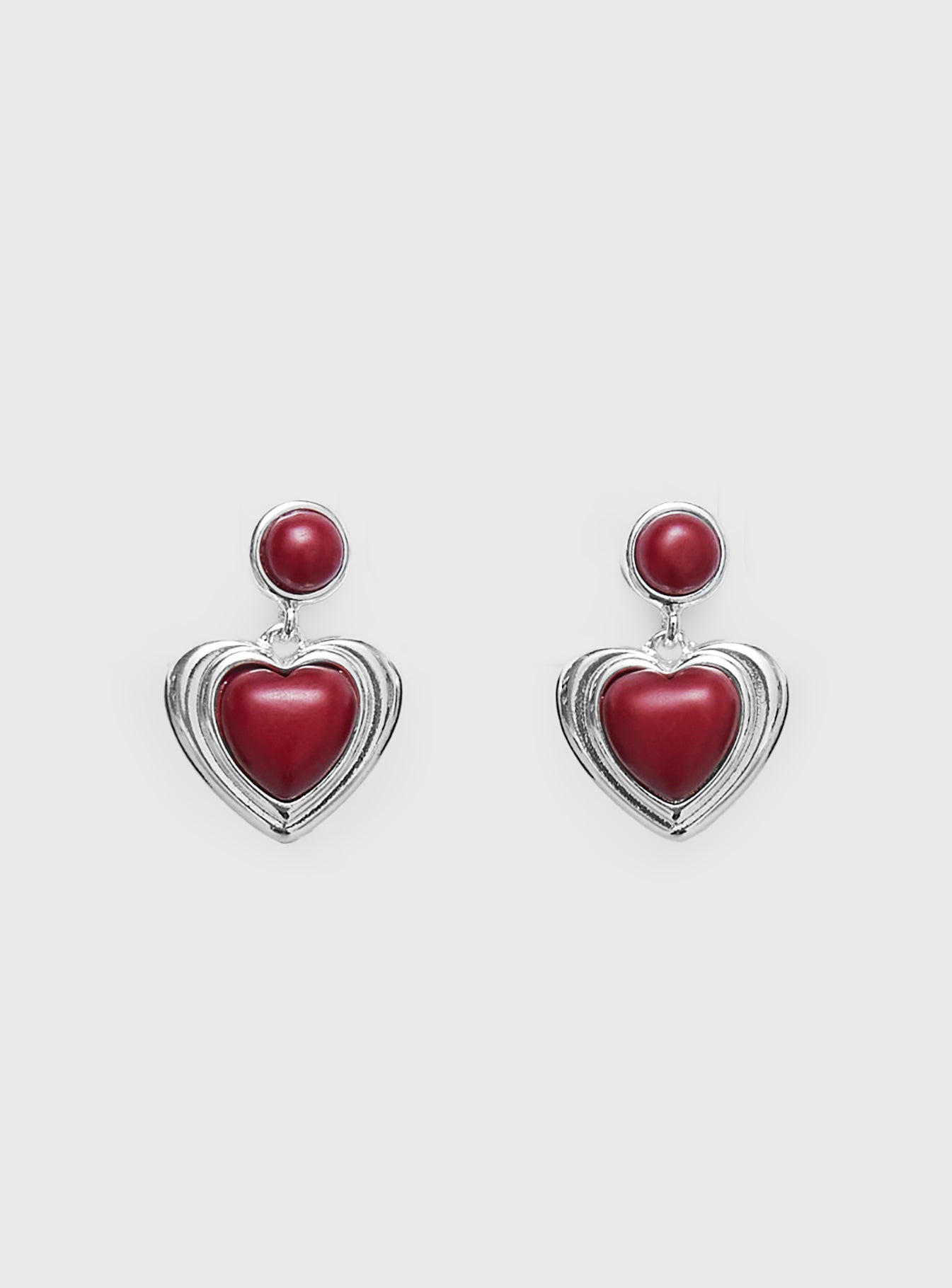 Blanchette Earrings Silver / Red