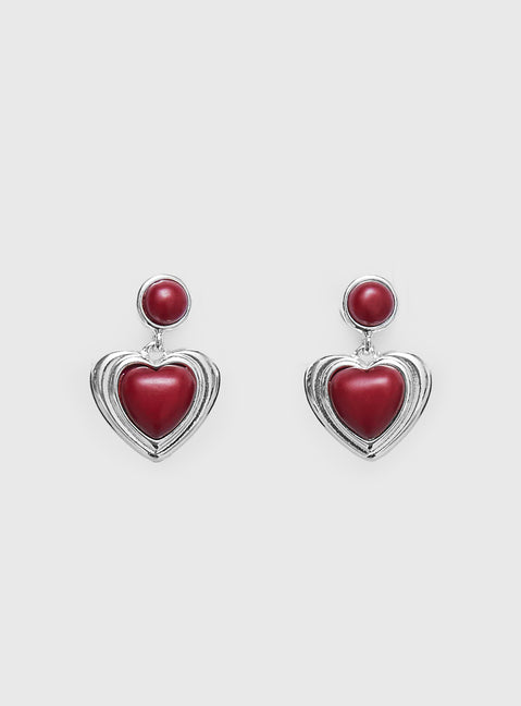 Blanchette Earrings Silver / Red