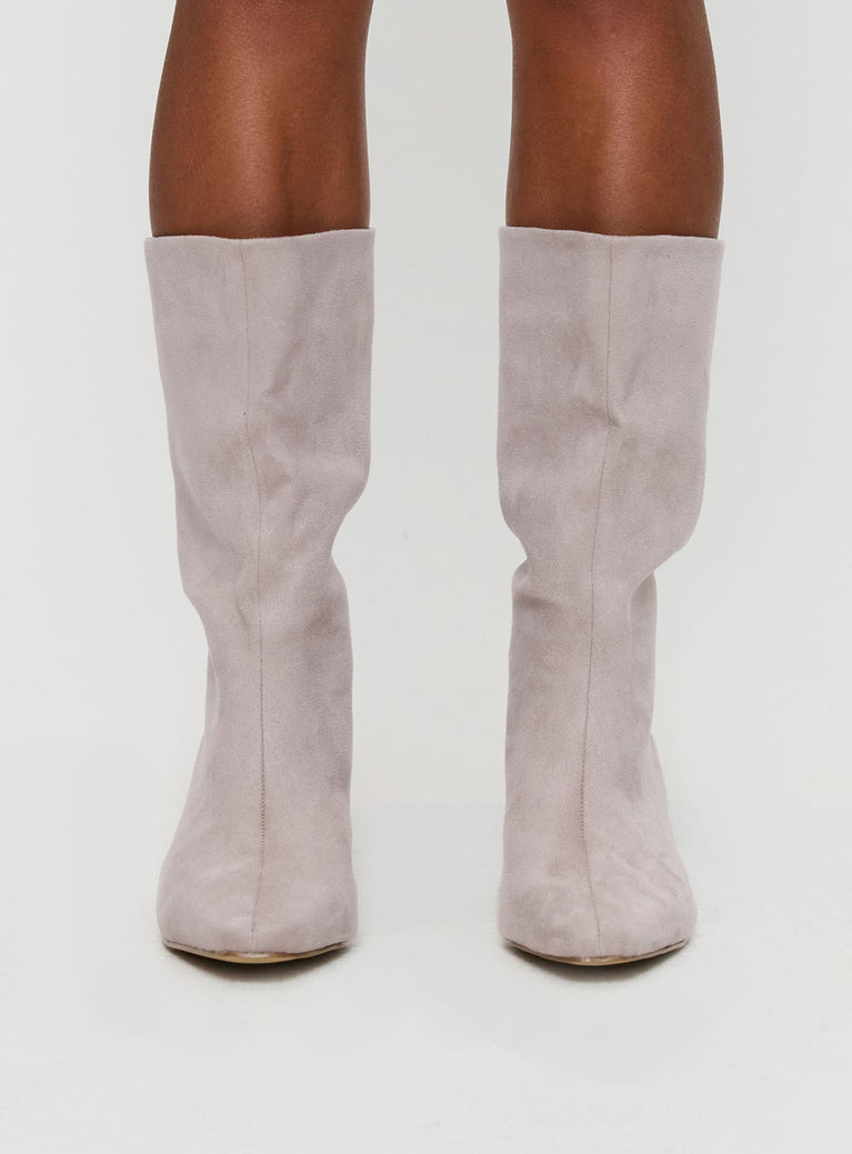 Billini Eliot Boots Mist Faux Suede