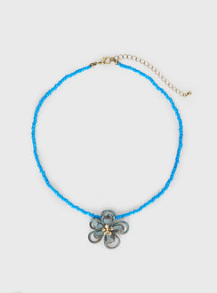 Hold On Tight Necklace Blue