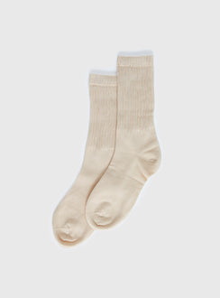 Sama Slouch Sock Beige
