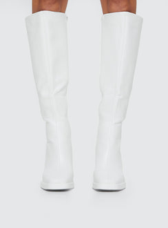Scarlet Knee High Boots White