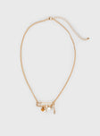 Pin Me Up Necklace Gold