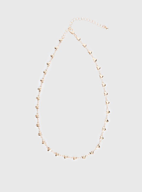 Kinsey Heart Necklace Gold