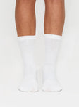 Sama Slouch Sock White