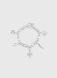 What A Catch Charm Bracelet Silver