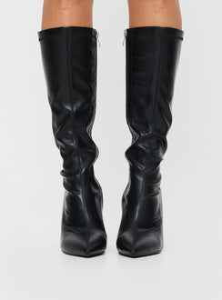 Vibe Knee High Boots Black