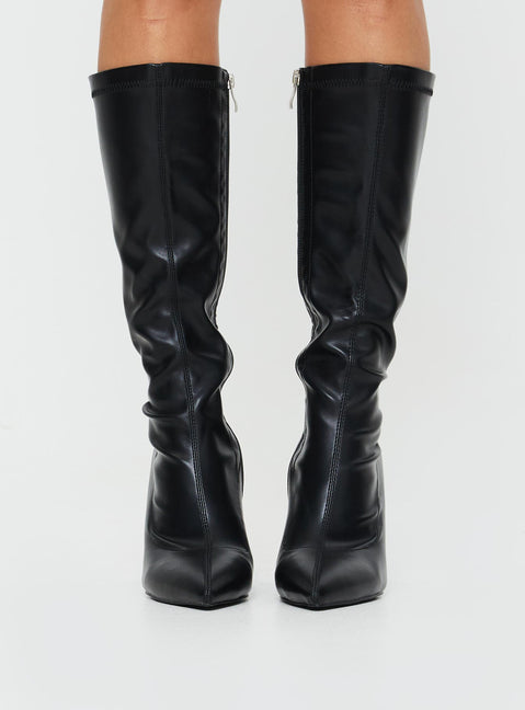 Vibe Knee High Boots Black