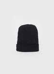 Knit beanie Foldable brim, thick knit material, double lined Good stretch 