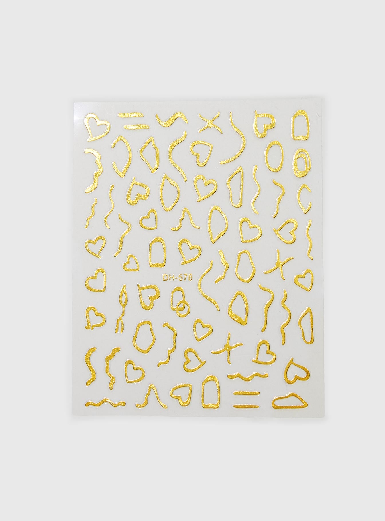 Floating Along Nail Stickers Gold